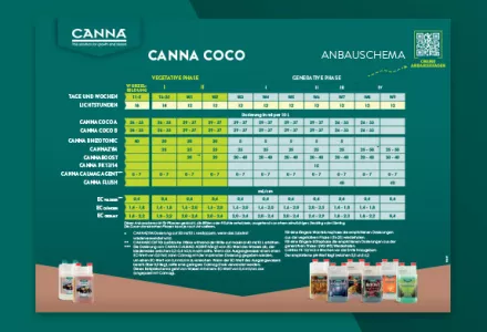 CANNA COCO Düngeschema